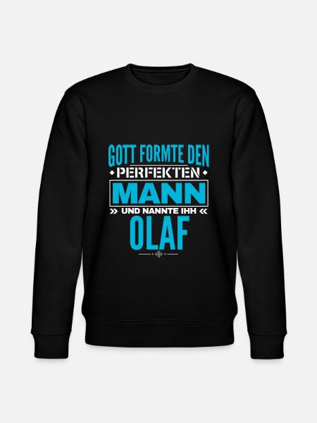 Olaf Name Design - Stanley/Stella Unisex Bio-Sweatshirt CHANGER  - Schwarz