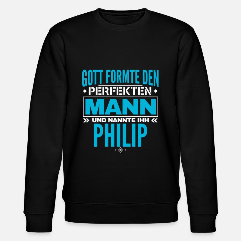 Philip Name Design - Stanley/Stella Unisex Bio-Sweatshirt CHANGER  - Schwarz