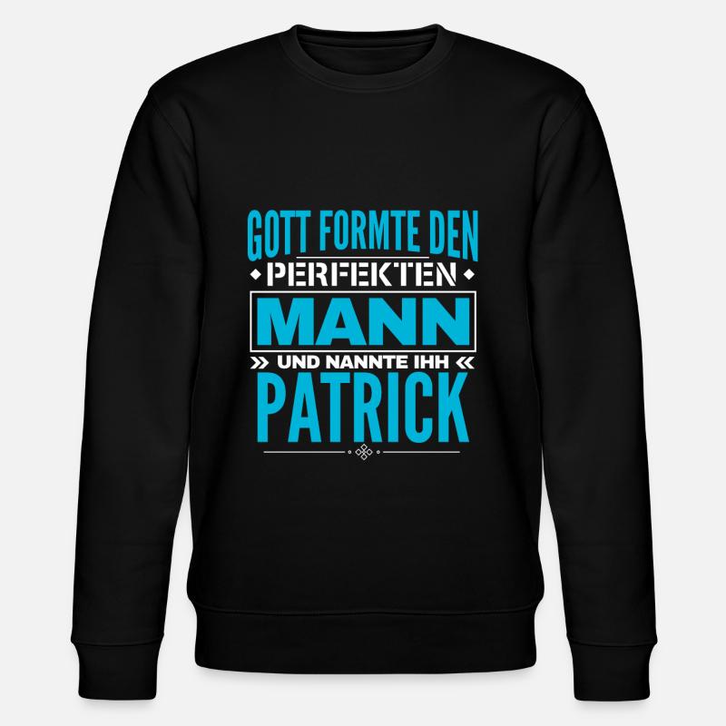 Patrick Name Design - Stanley/Stella Unisex Bio-Sweatshirt CHANGER  - Schwarz