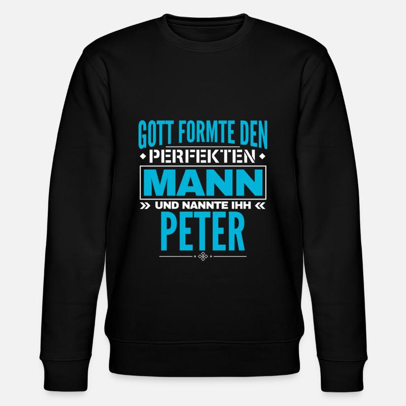 Peter Name Design - Stanley/Stella Unisex Bio-Sweatshirt CHANGER  - Schwarz