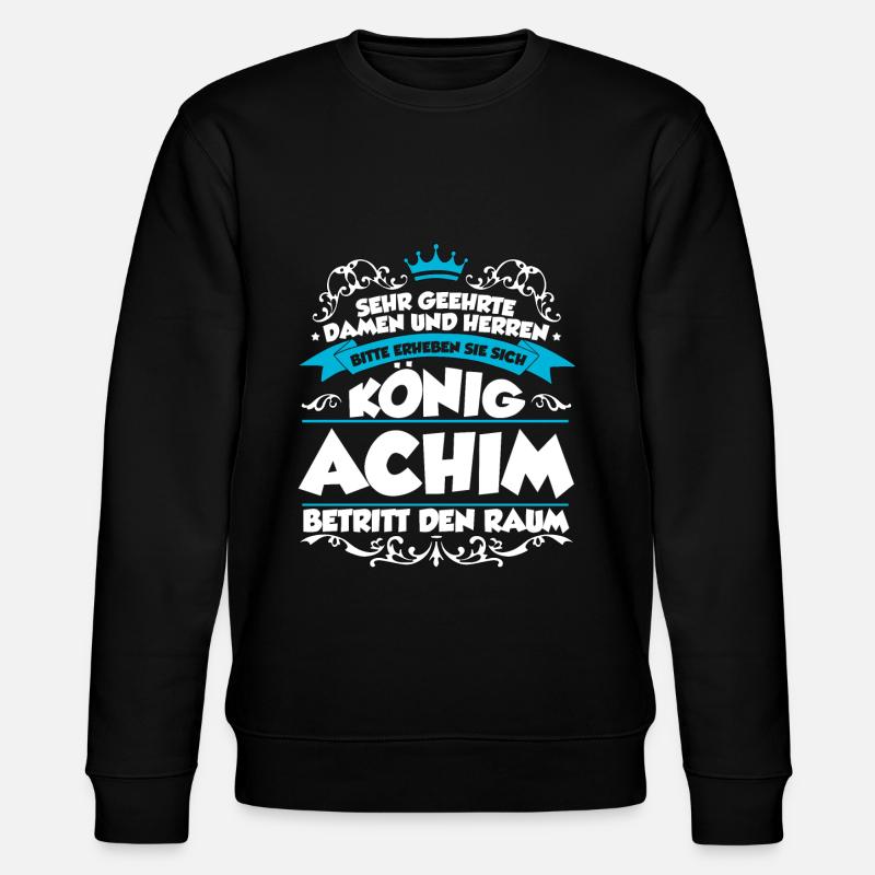 Achim Name Design - Stanley/Stella Unisex Bio-Sweatshirt CHANGER  - Schwarz