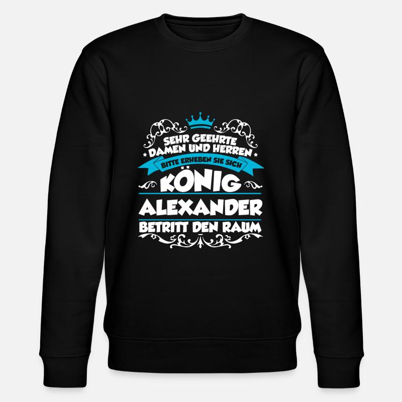 Alexander Name Design - Stanley/Stella Unisex Bio-Sweatshirt CHANGER  - Schwarz