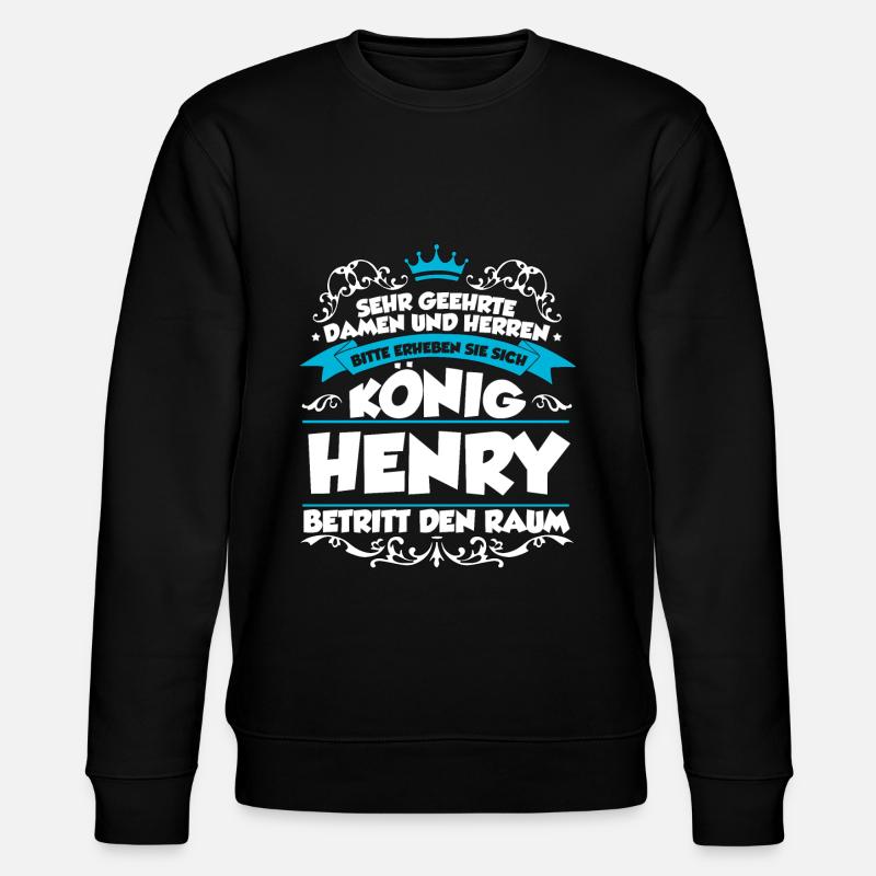 Henry Name Design - Stanley/Stella Unisex Bio-Sweatshirt CHANGER  - Schwarz