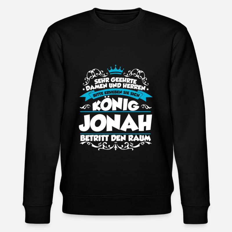 Jonah Name Design - Stanley/Stella Unisex Bio-Sweatshirt CHANGER  - Schwarz