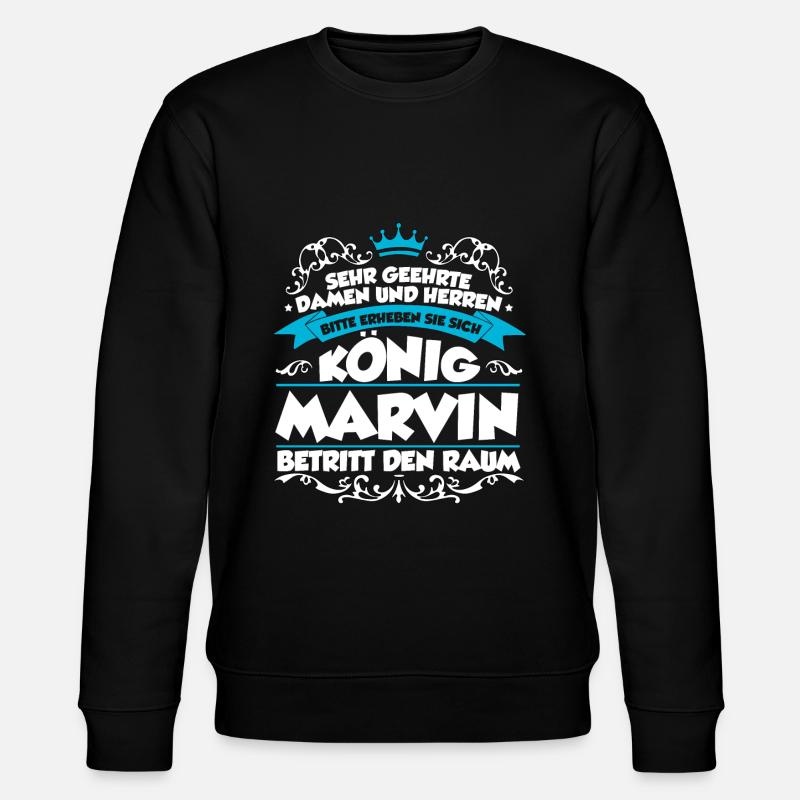 Marvin Name Design - Stanley/Stella Unisex Bio-Sweatshirt CHANGER  - Schwarz