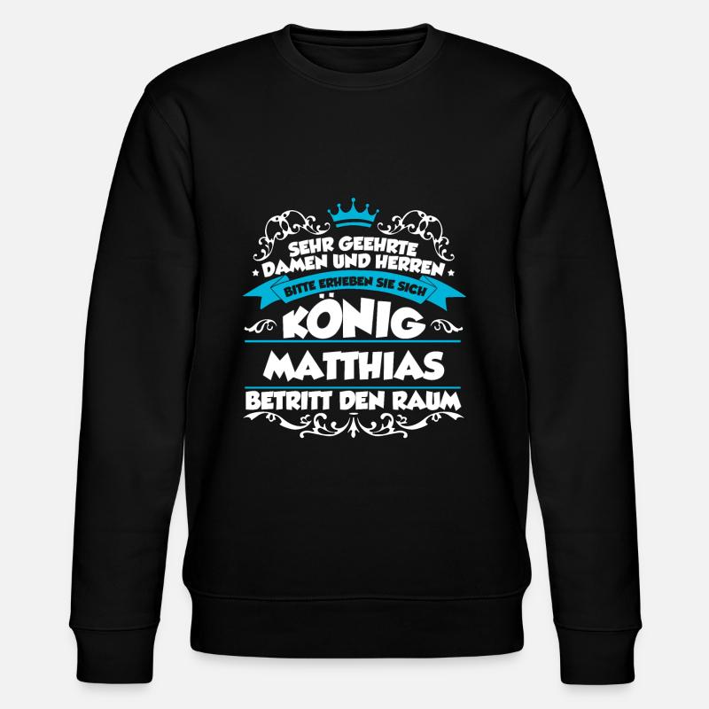 Matthias Name Design - Stanley/Stella Unisex Bio-Sweatshirt CHANGER  - Schwarz