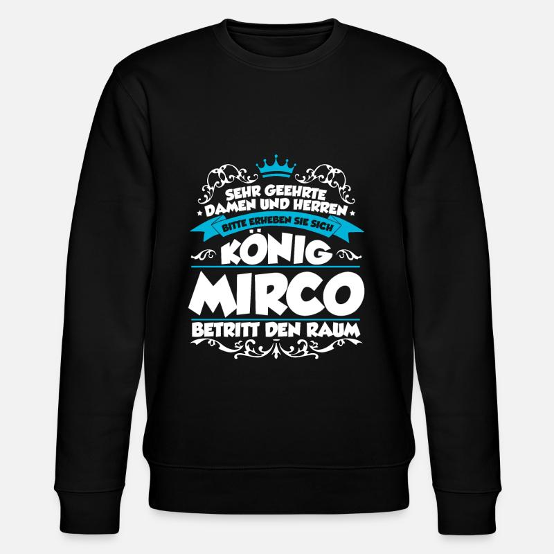 Mirco Name Design - Stanley/Stella Unisex Bio-Sweatshirt CHANGER  - Schwarz