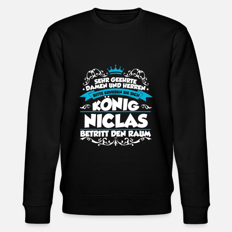 Niclas Name Design - Stanley/Stella Unisex Bio-Sweatshirt CHANGER - Schwarz