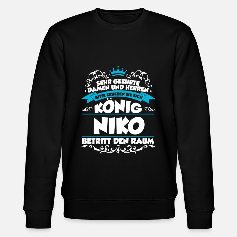 Niko Name Design - Stanley/Stella Unisex Bio-Sweatshirt CHANGER  - Schwarz