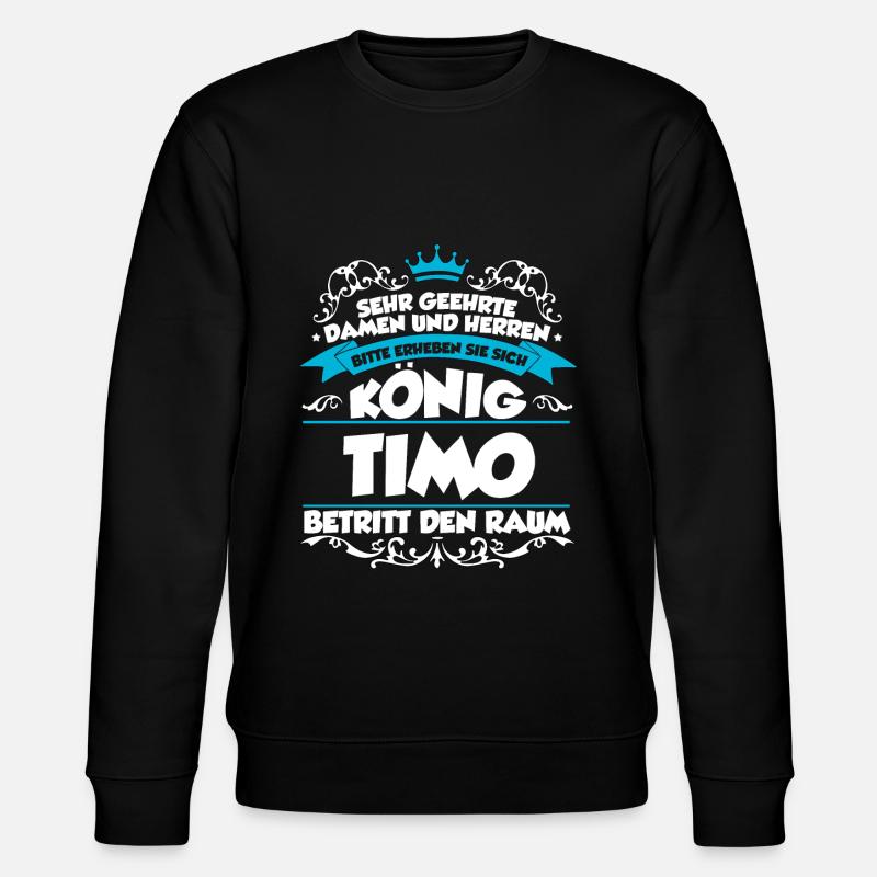 Timo Name Design - Stanley/Stella Unisex Bio-Sweatshirt CHANGER - Schwarz