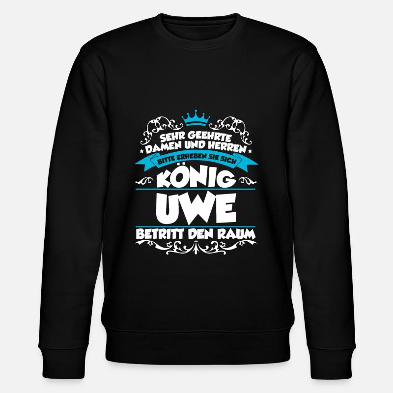 Uwe Name Design - Stanley/Stella Unisex Bio-Sweatshirt CHANGER  - Schwarz