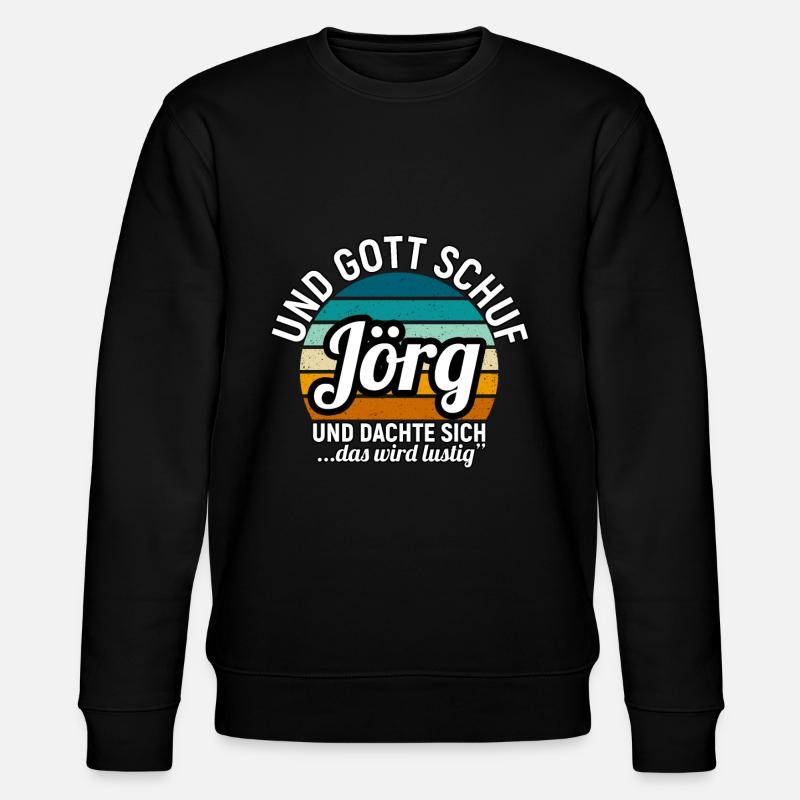 Jörg - Stanley/Stella Unisex Bio-Sweatshirt CHANGER  - Schwarz