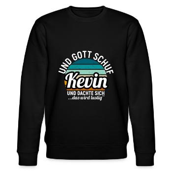 Kevin - Stanley/Stella Unisex Bio-Sweatshirt CHANGER  - Schwarz - Vorne - Nik (191cm) & Marisol (170cm)