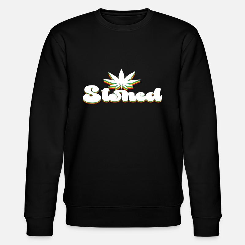 Feuille de mauvaise herbe défoncée - Sweat bio CHANGER Stanley/Stella Unisexe - noir