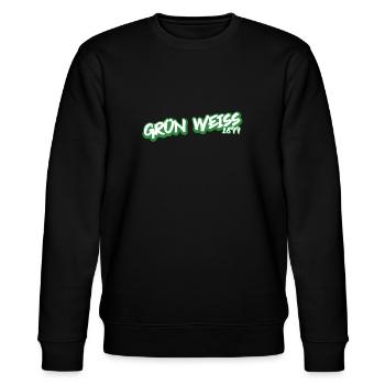 Grün Weiss 1899 - Stanley/Stella Unisex Bio-Sweatshirt CHANGER  - Schwarz - Vorne - Nik (191cm) & Marisol (170cm)
