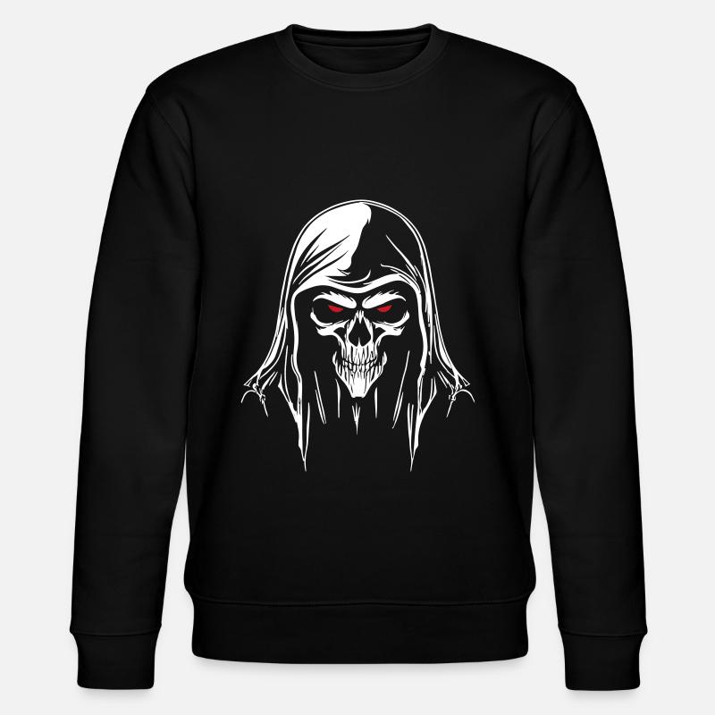Sensemann Reaper Kopf - Stanley/Stella Unisex Bio-Sweatshirt CHANGER - Schwarz