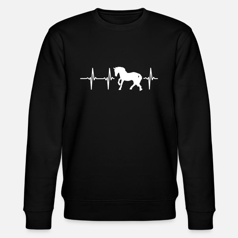 EIN HERZ FÜR PFERDE! - Stanley/Stella Unisex Bio-Sweatshirt CHANGER  - Schwarz