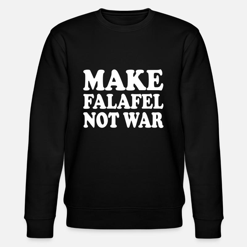 Make falafel not war - Stanley/Stella Unisex Bio-Sweatshirt CHANGER  - Schwarz