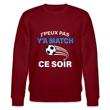 Y'a match Ce Soir Cadeau Foot Homme Enfant - Sweat bio CHANGER Stanley/Stella Unisexe - bordeaux - Devant - Nik (191cm) & Marisol (170cm)