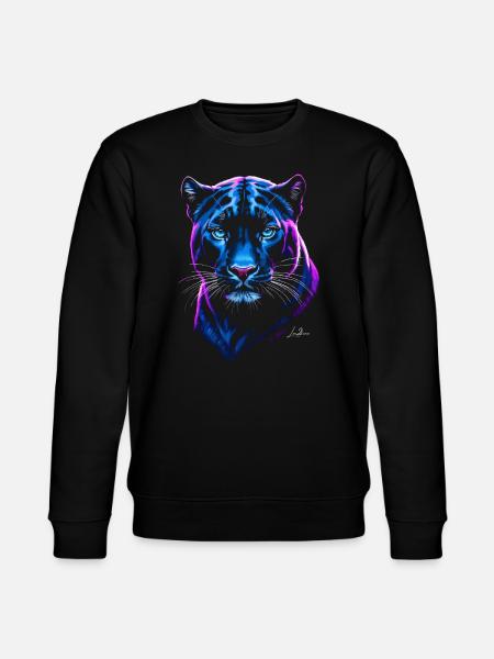 Neon Wild Panther - Stanley/Stella CHANGER Unisex Organic Sweatshirt - black