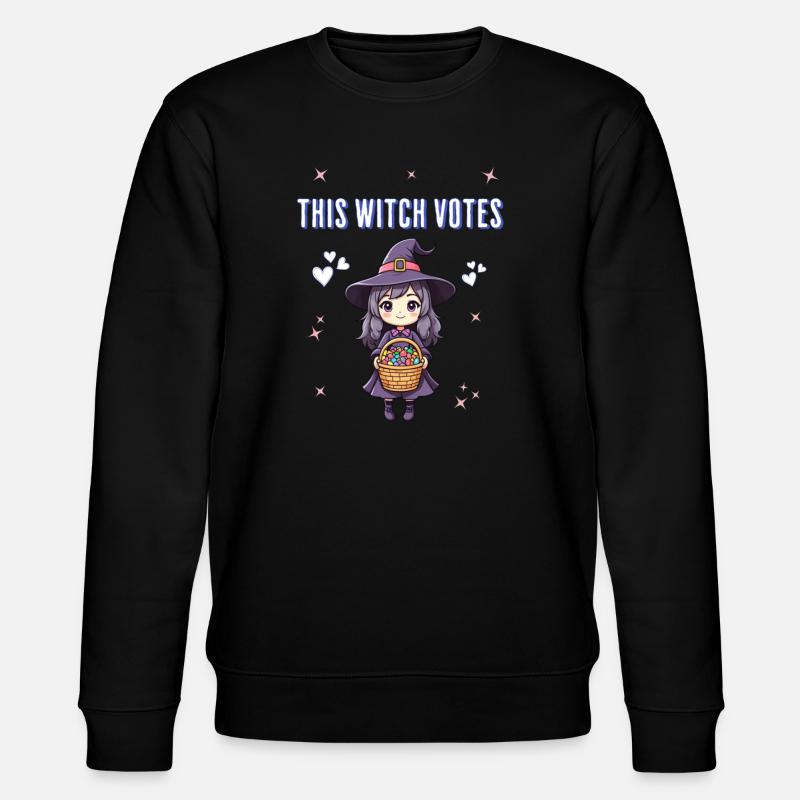 This witch votes - Stanley/Stella CHANGER Unisex Organic Sweatshirt - black