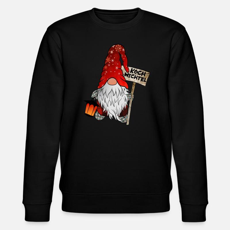 Koch Wichtel Weihnachtsgnom - Stanley/Stella Unisex Bio-Sweatshirt CHANGER  - Schwarz