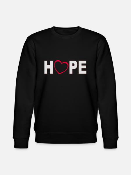 Hope mit Herz - Stanley/Stella Unisex Bio-Sweatshirt CHANGER - Schwarz