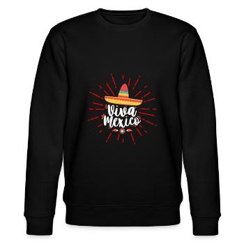 Mexiko - Stanley/Stella Unisex Bio-Sweatshirt CHANGER  - Schwarz - Vorne - Nik (191cm) & Marisol (170cm)