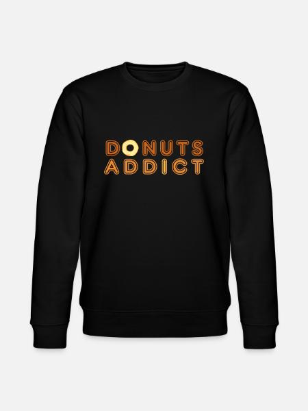 Donuts addict gold - Stanley/Stella CHANGER Unisex Organic Sweatshirt - black