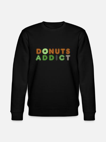 Donuts addict green - Stanley/Stella CHANGER Unisex Organic Sweatshirt - black