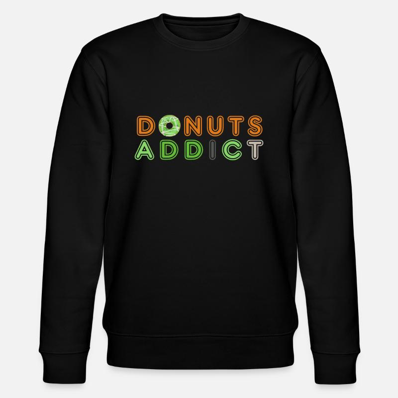 Donuts addict green - Sweat bio CHANGER Stanley/Stella Unisexe - noir