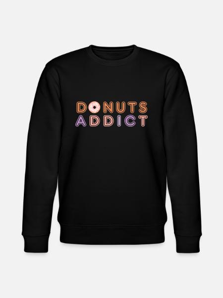 Donuts süchtig hellrosa - Stanley/Stella Unisex Bio-Sweatshirt CHANGER  - Schwarz