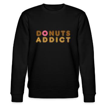 Donuts addict pink gold - Sweat bio CHANGER Stanley/Stella Unisexe - noir - Devant - Nik (191cm) & Marisol (170cm)