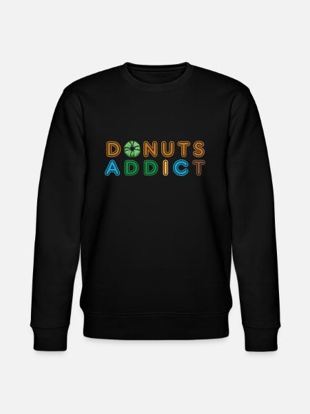 Donuts addict green choco - Stanley/Stella CHANGER Unisex Organic Sweatshirt - black
