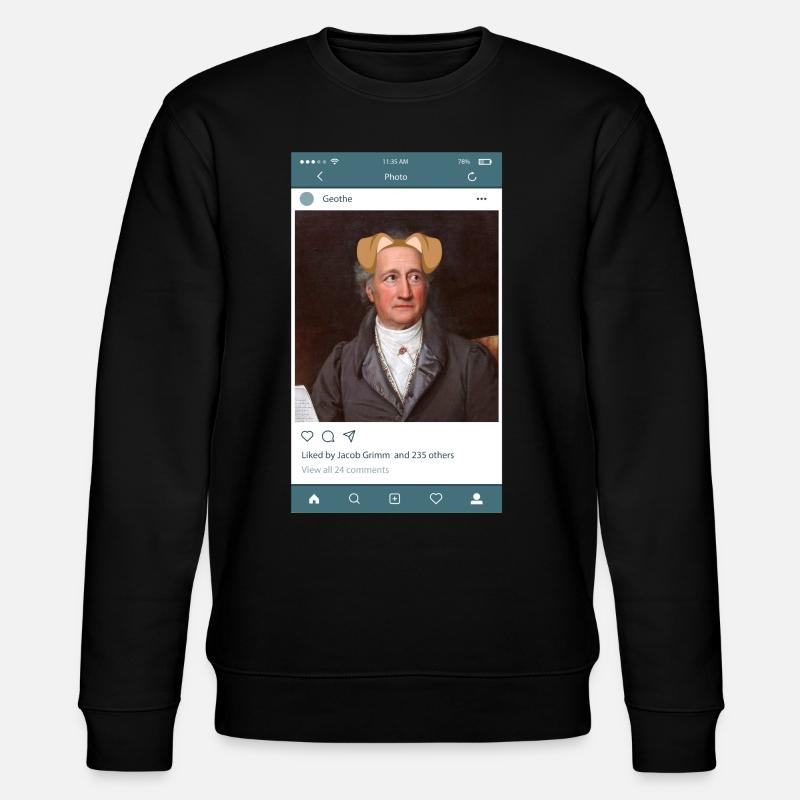Cool Story "Geothe" - Stanley/Stella Unisex Bio-Sweatshirt CHANGER  - Schwarz