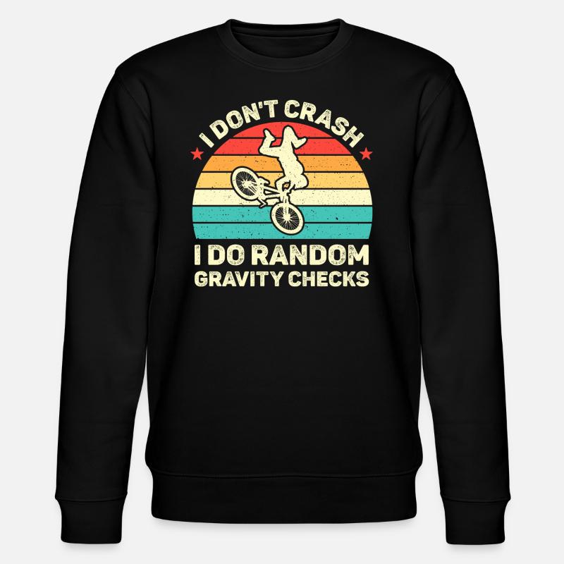 Mountainbiken Ich stürze nicht - Stanley/Stella Unisex Bio-Sweatshirt CHANGER  - Schwarz