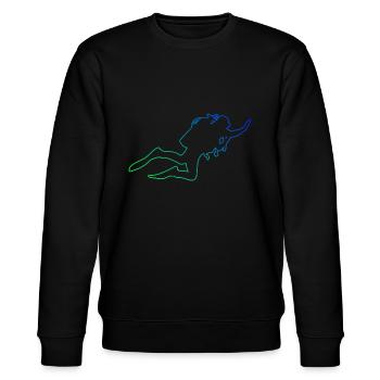 Ladies Scuba Diver Diving Scuba Diving - Stanley/Stella CHANGER Unisex Organic Sweatshirt - black - Front - Nik (191cm) & Marisol (170cm)