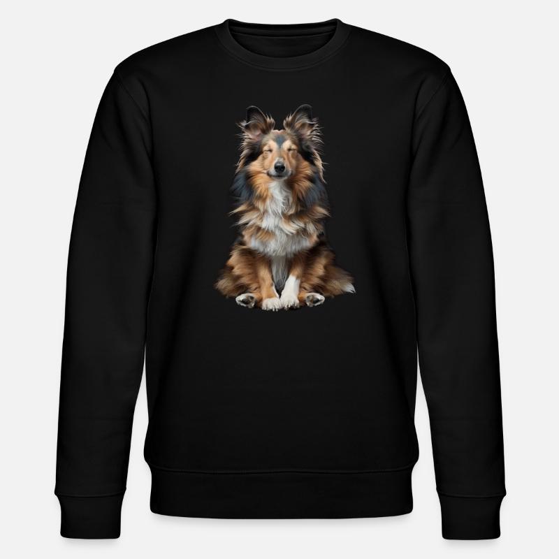 Shetland Sheepdog - Stanley/Stella Unisex Bio-Sweatshirt CHANGER  - Schwarz