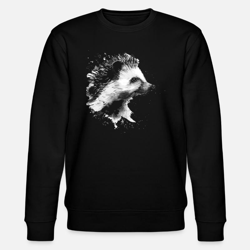Hedgehog - Stanley/Stella CHANGER Unisex Organic Sweatshirt - black