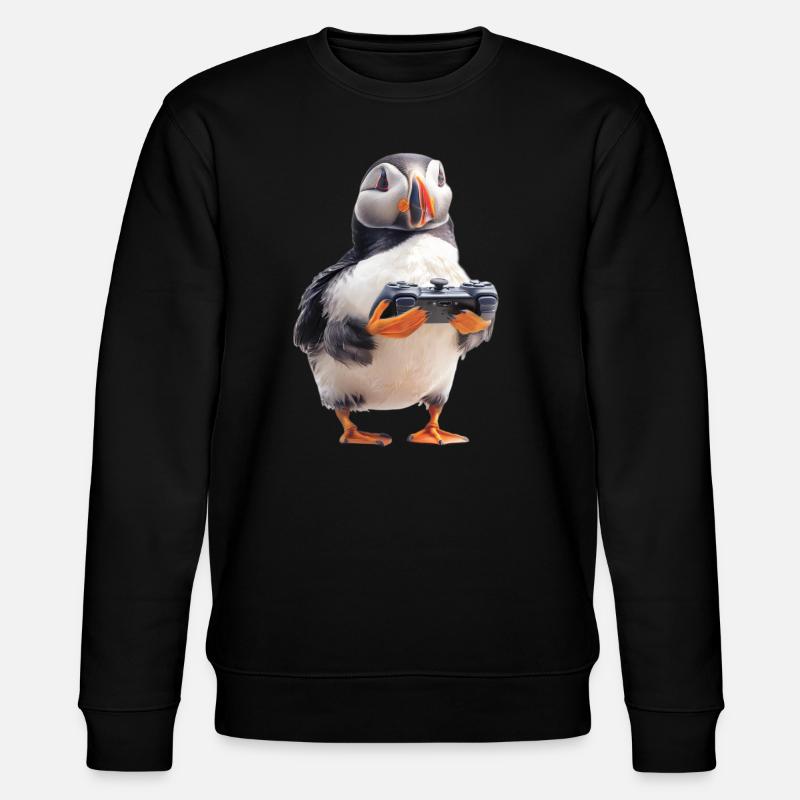 Puffin - Stanley/Stella CHANGER Unisex Organic Sweatshirt - black