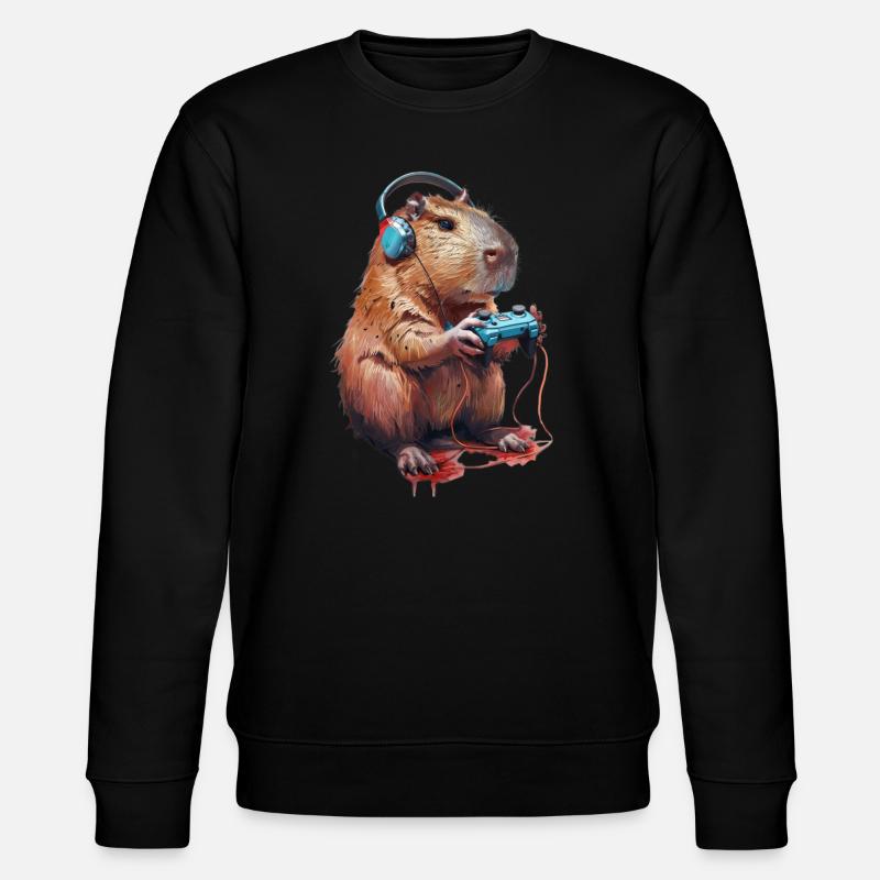 Wasserschwein - Stanley/Stella Unisex Bio-Sweatshirt CHANGER  - Schwarz