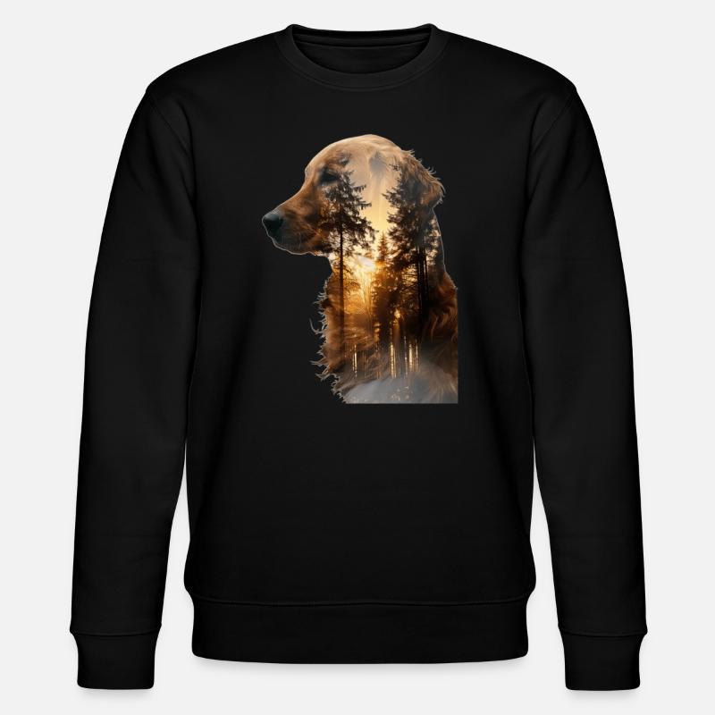 Golden Retriever - Stanley/Stella Unisex Bio-Sweatshirt CHANGER  - Schwarz
