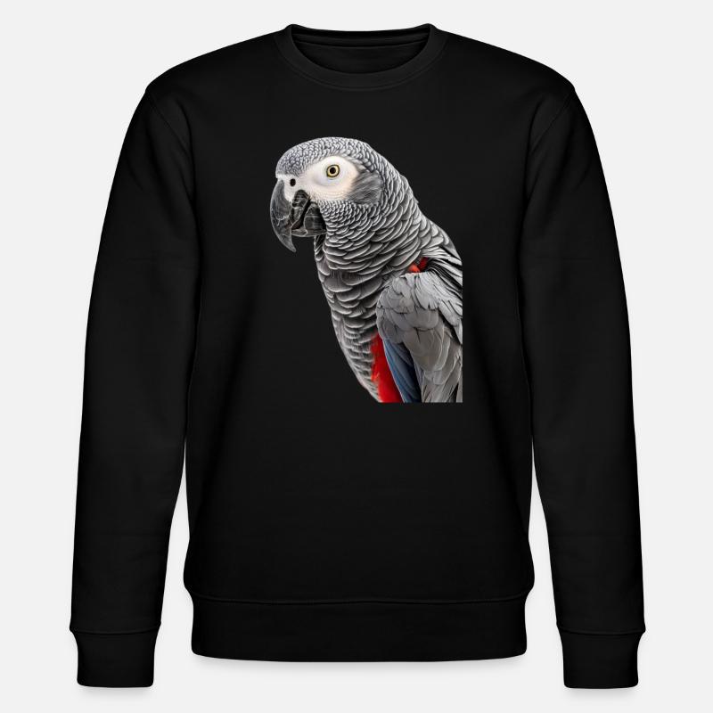 Afrikanisches Grau - Stanley/Stella Unisex Bio-Sweatshirt CHANGER  - Schwarz