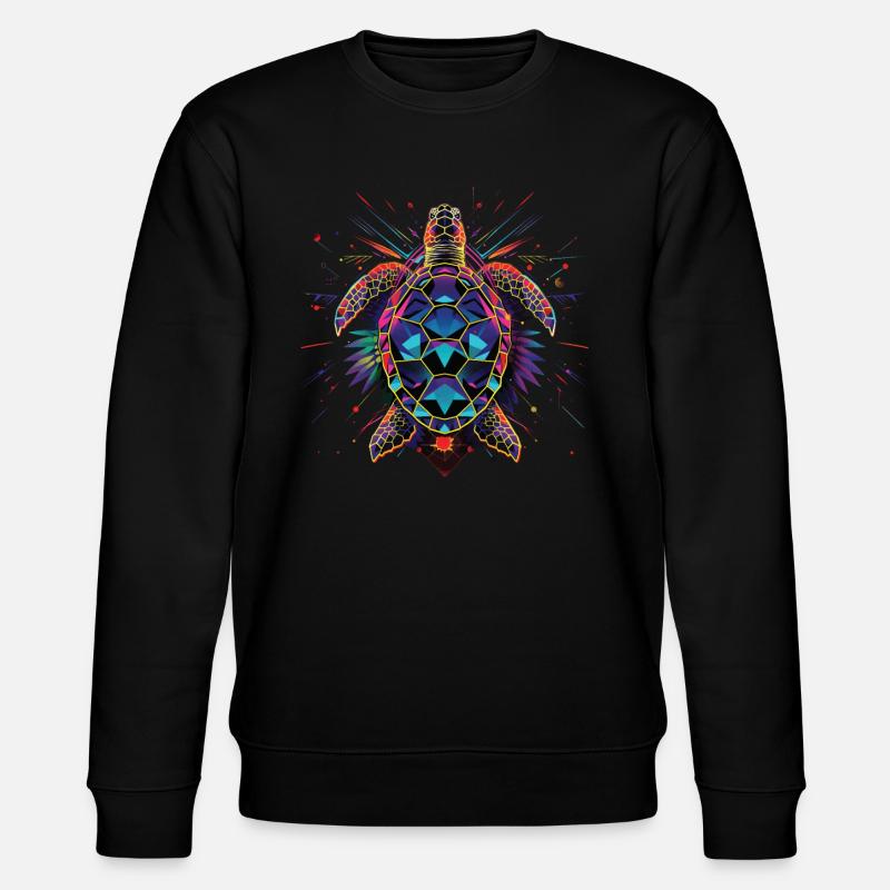 Schildkröte - Stanley/Stella Unisex Bio-Sweatshirt CHANGER  - Schwarz