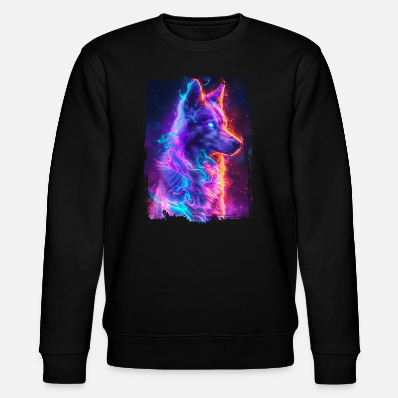 Hund - Stanley/Stella Unisex Bio-Sweatshirt CHANGER  - Schwarz