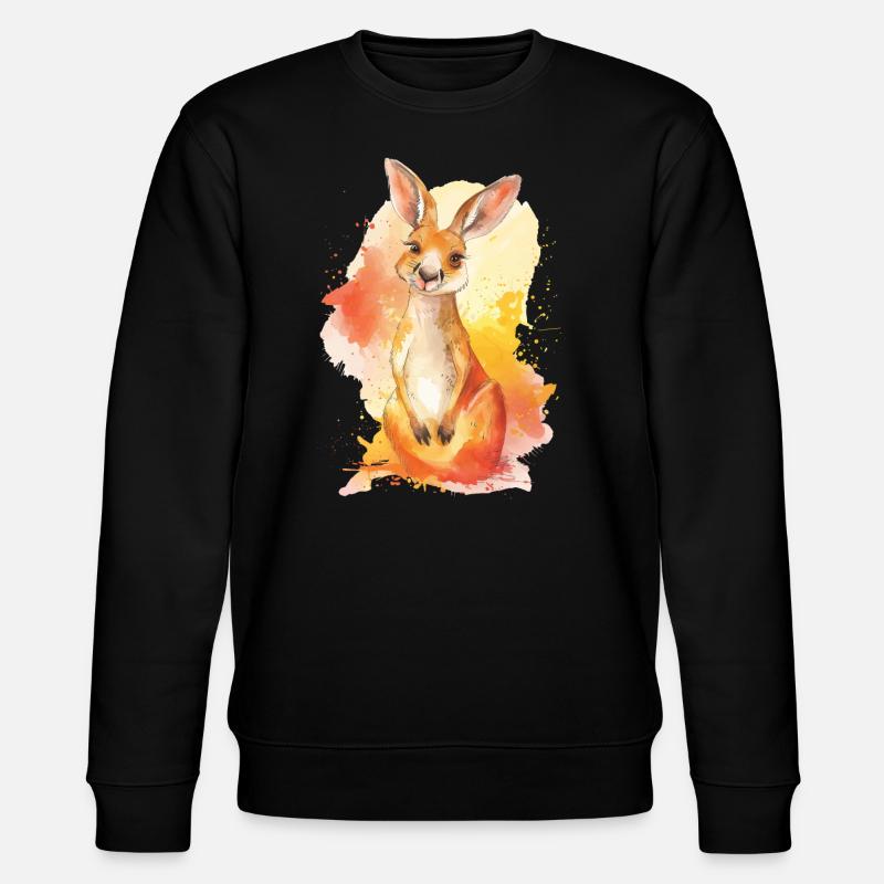 Känguru - Stanley/Stella Unisex Bio-Sweatshirt CHANGER  - Schwarz