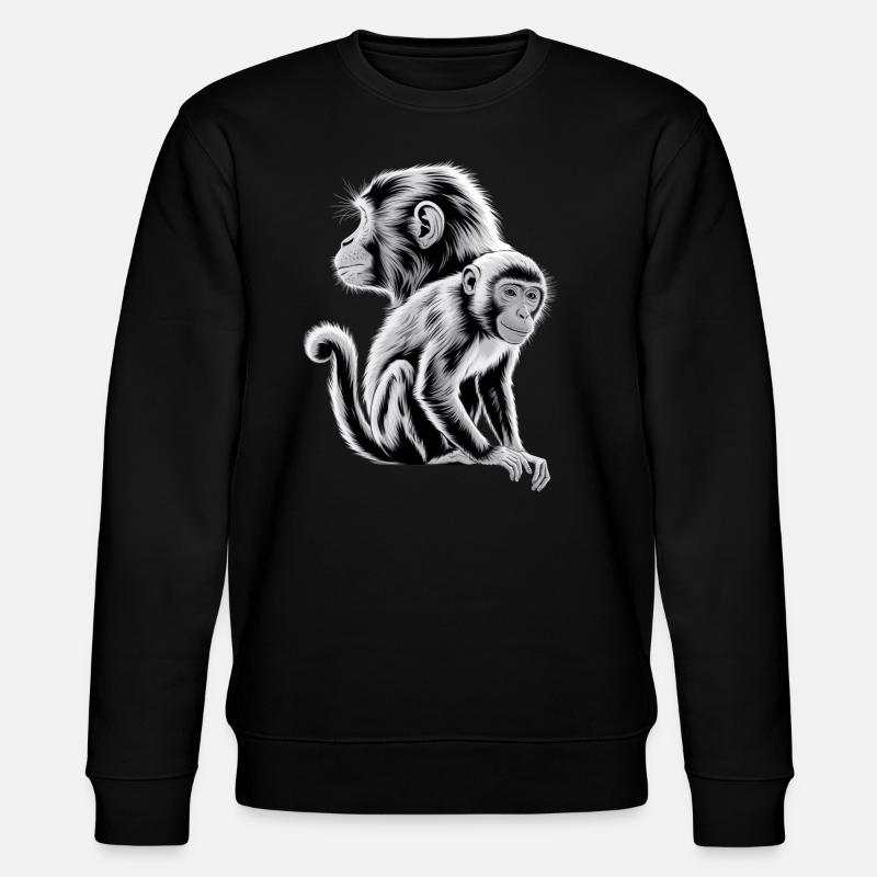 Affe - Stanley/Stella Unisex Bio-Sweatshirt CHANGER  - Schwarz