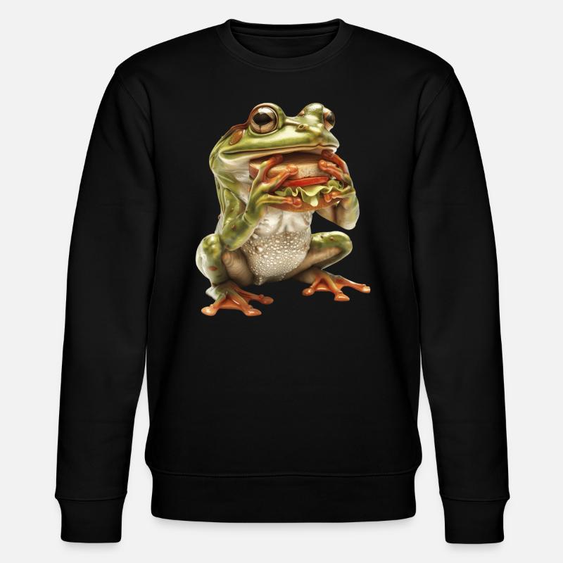 Frosch - Stanley/Stella Unisex Bio-Sweatshirt CHANGER  - Schwarz
