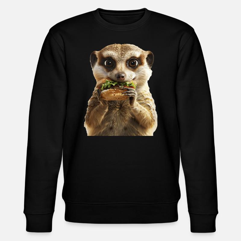 Erdmännchen - Stanley/Stella Unisex Bio-Sweatshirt CHANGER  - Schwarz