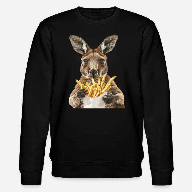 Känguru - Stanley/Stella Unisex Bio-Sweatshirt CHANGER  - Schwarz